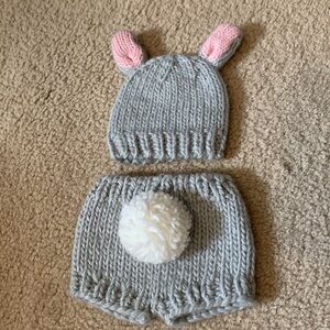 So Adorable 2 Piece Crochet Bunny Set 0-3 mths